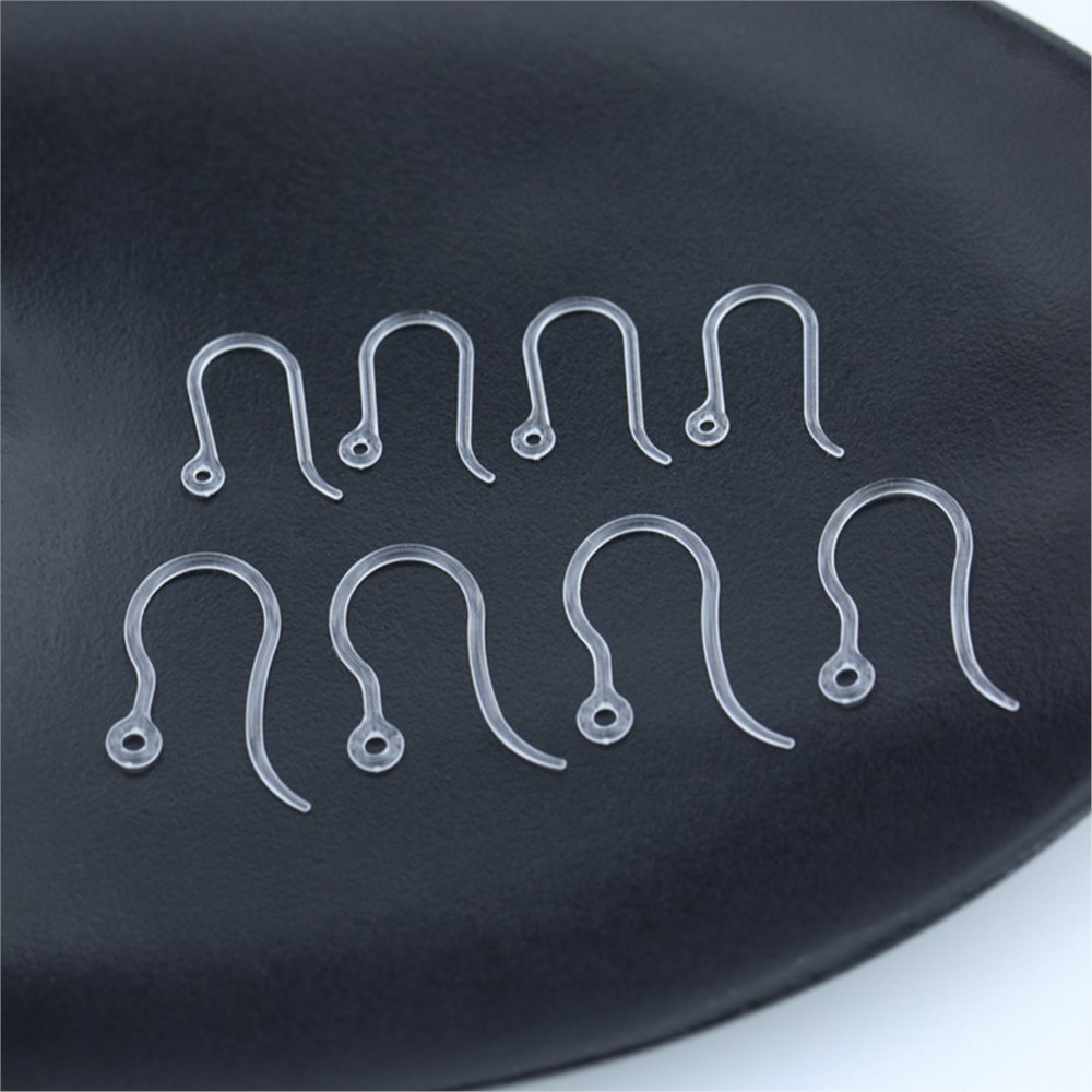 40pcs Clear Plastic Earring Ho - Jewelry Making Hardware avaliação e preço