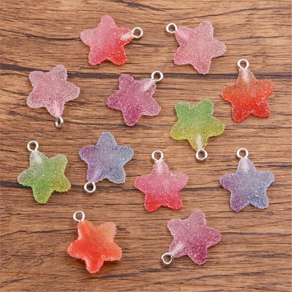 20Pcs Gradient Color Candy Res - Jewelry Making In Clay avaliação e preço