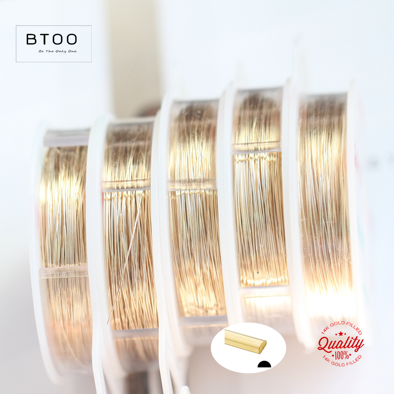 14K Gold Filled Half Round Wir - Jewelry Making Gold Wire avaliação e preço