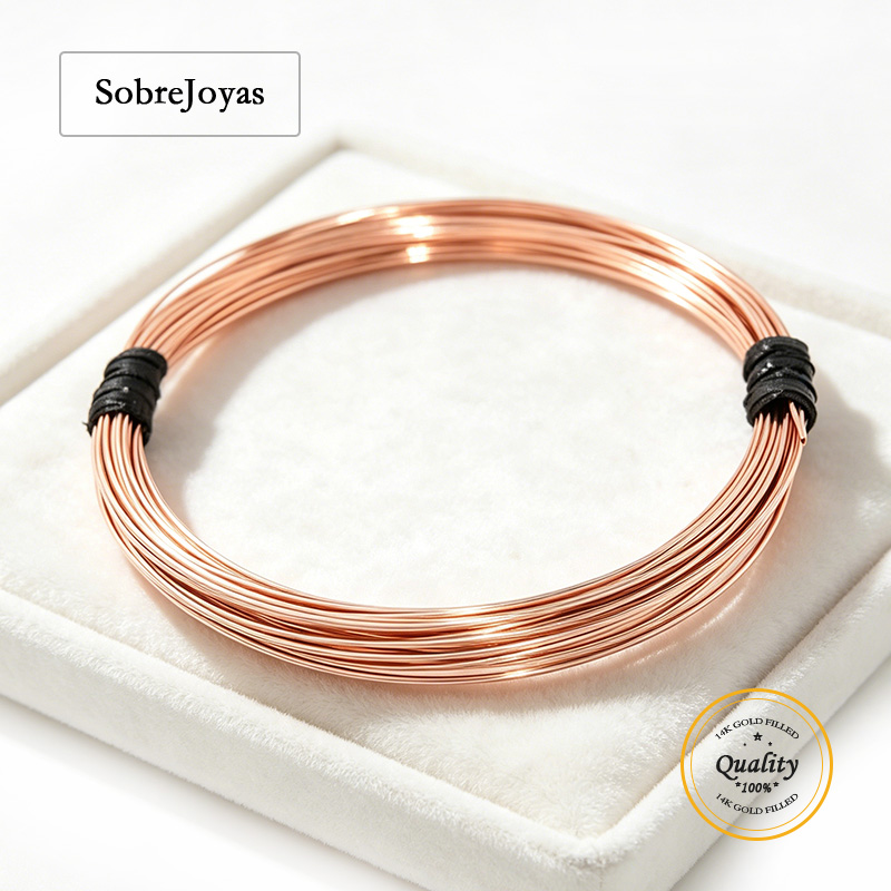 14K Rose Gold Filled round Wir - Jewelry Making Gold Wire avaliação e preço