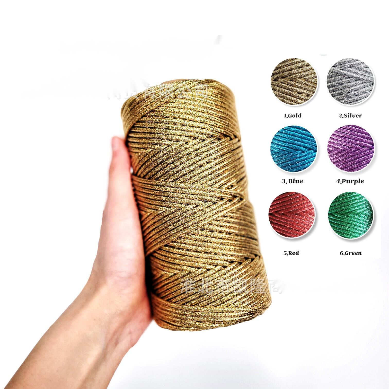 Shiny Metallic Braided Cord 3m - Jewelry Making Gold Wire avaliação e preço