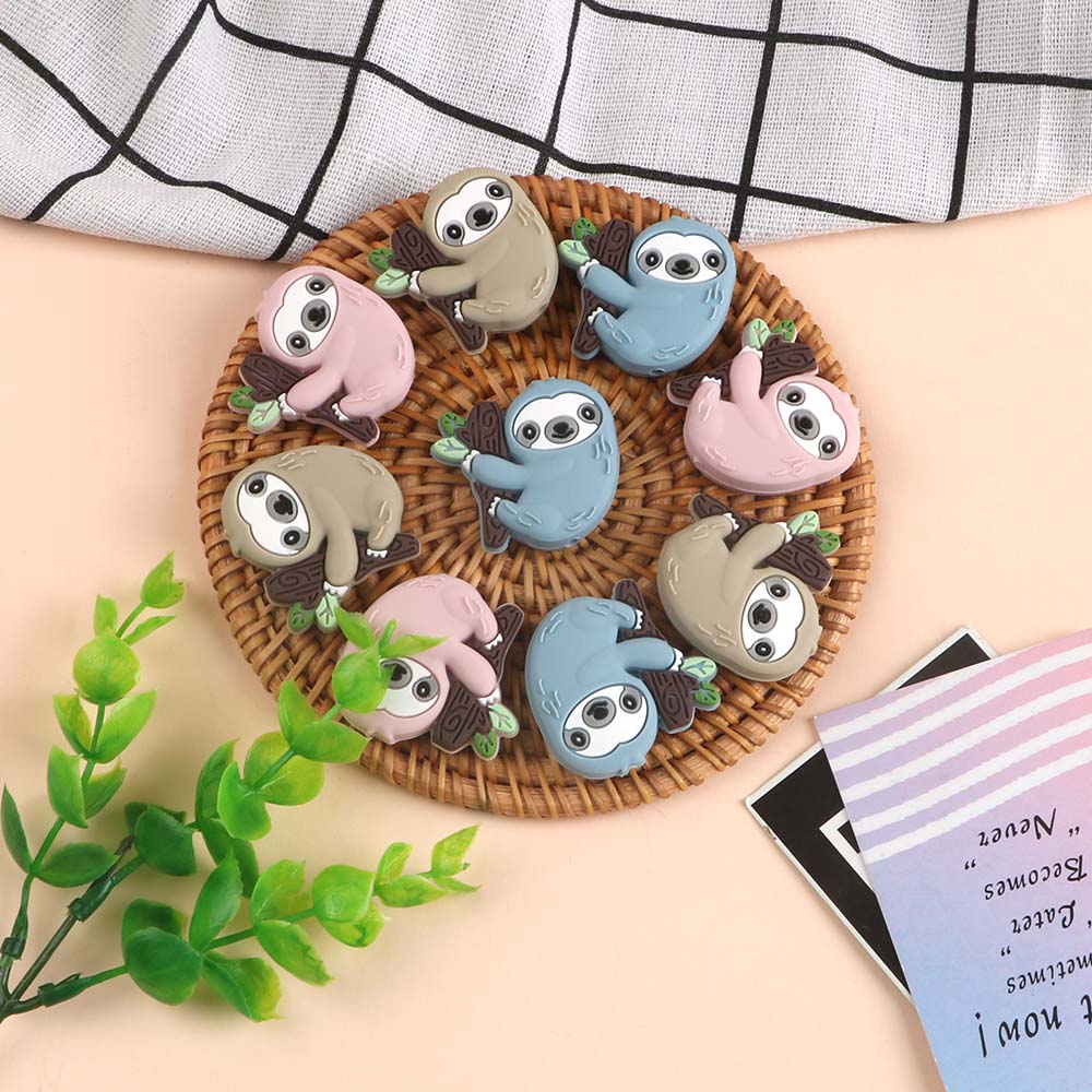 3pc/Lot Cartoon Mini Sloth Sil - Jewelry Making For Dummies avaliação e preço