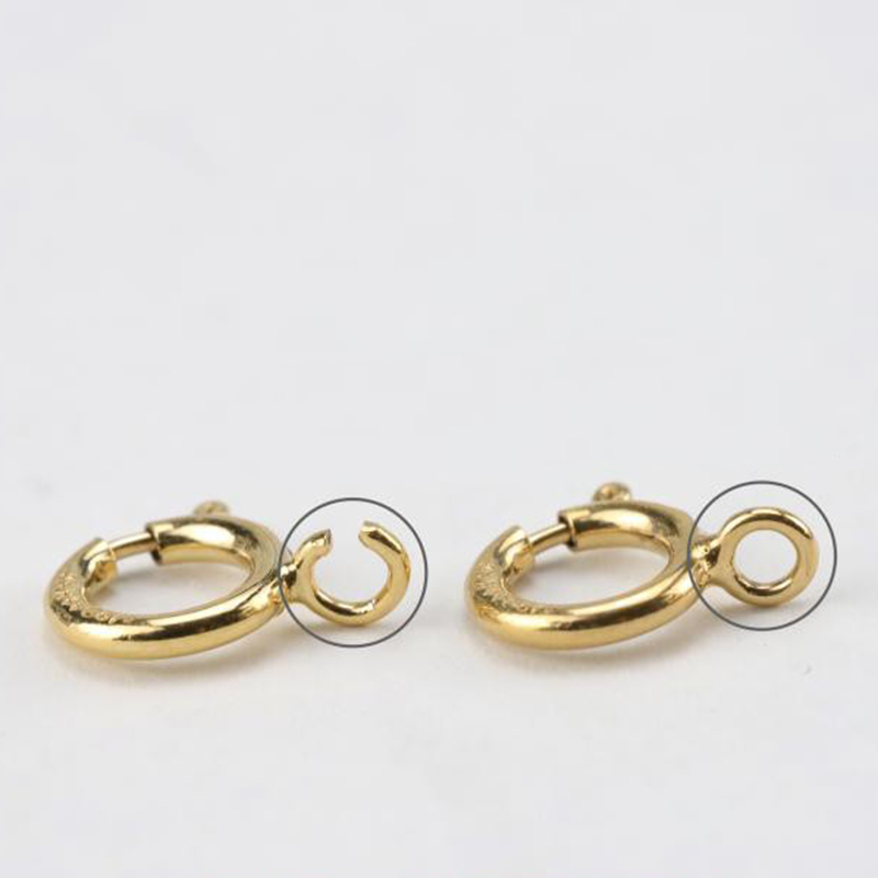 14K Gold Filled Spring Ring Cl - Jewelry Making Hardware avaliação e preço