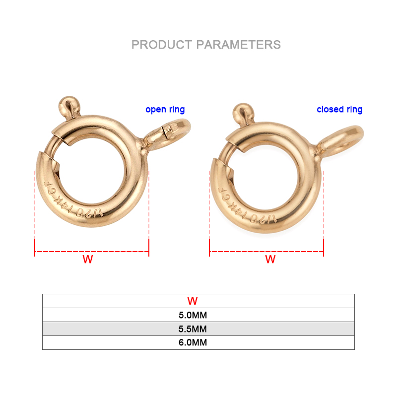 14K Gold Filled Spring Ring Cl - Jewelry Making Hardware avaliação e preço
